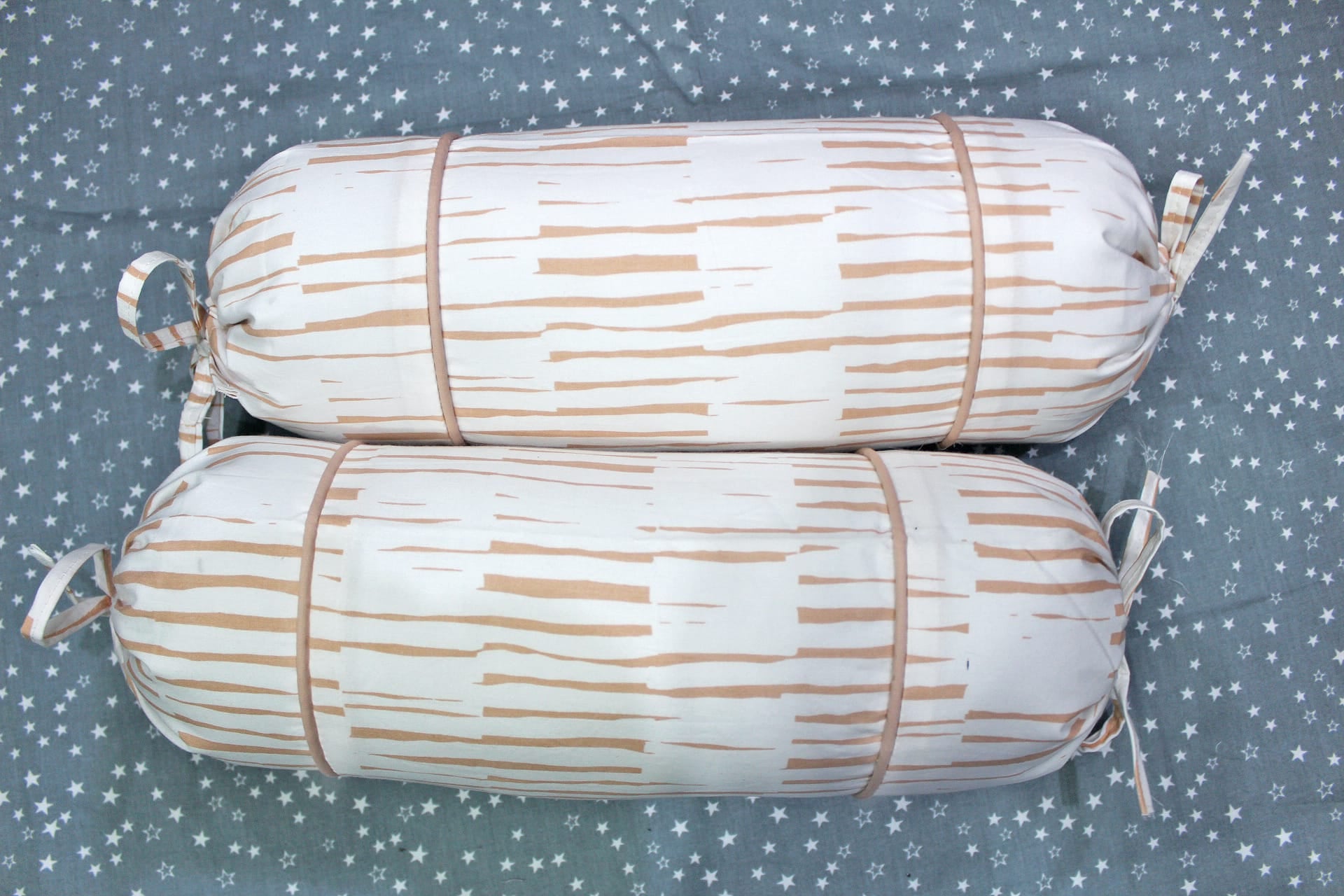 MELANGE 100% Cotton Baby Bolster Cover (with Bolster Insert), Peach