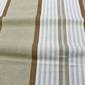 Alpha Khaki Woven Cotton Stripes Table Cover(1 Pc) online in India