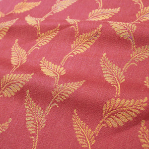 Alpha Maroon Woven Cotton Floral Table Cover(1 Pc) online in India