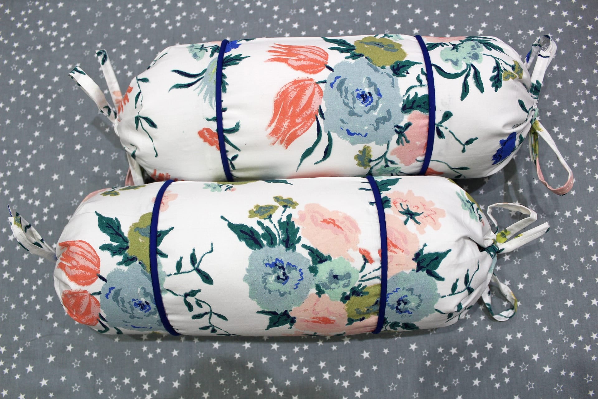 MELANGE 100% Cotton Baby Bolster Cover (with Bolster Insert), Multicolor
