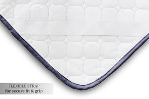 Blue Elasticated Quilted Water Proof Mattress Protector online in India