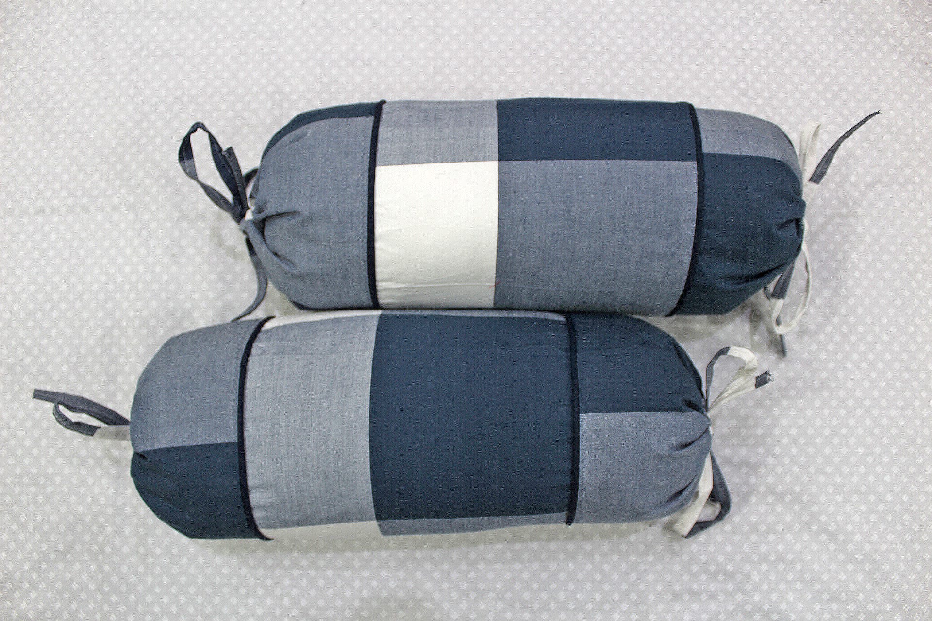 MELANGE 100% Cotton Baby Bolster Cover (with Bolster Insert), Blue