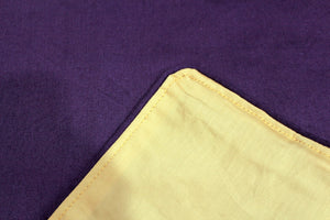 Soft Plain 400 TC Luxurious Cotton Duvet Cover In Gold & Purple Online At Best Prices