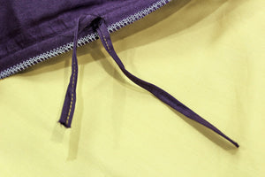 Soft Plain 400 TC Luxurious Cotton Duvet Cover In Gold & Purple Online At Best Prices
