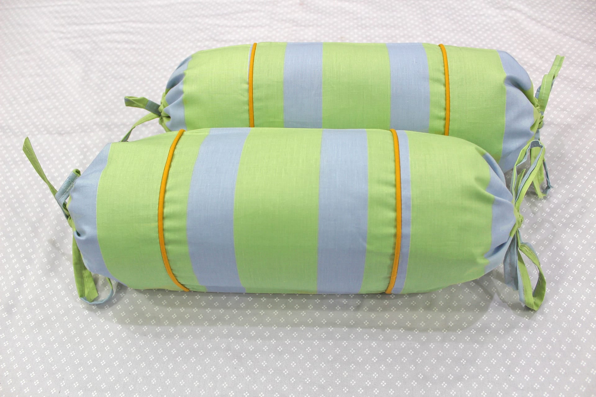 MELANGE 100% Cotton Baby Bolster Cover (with Bolster Insert), Green