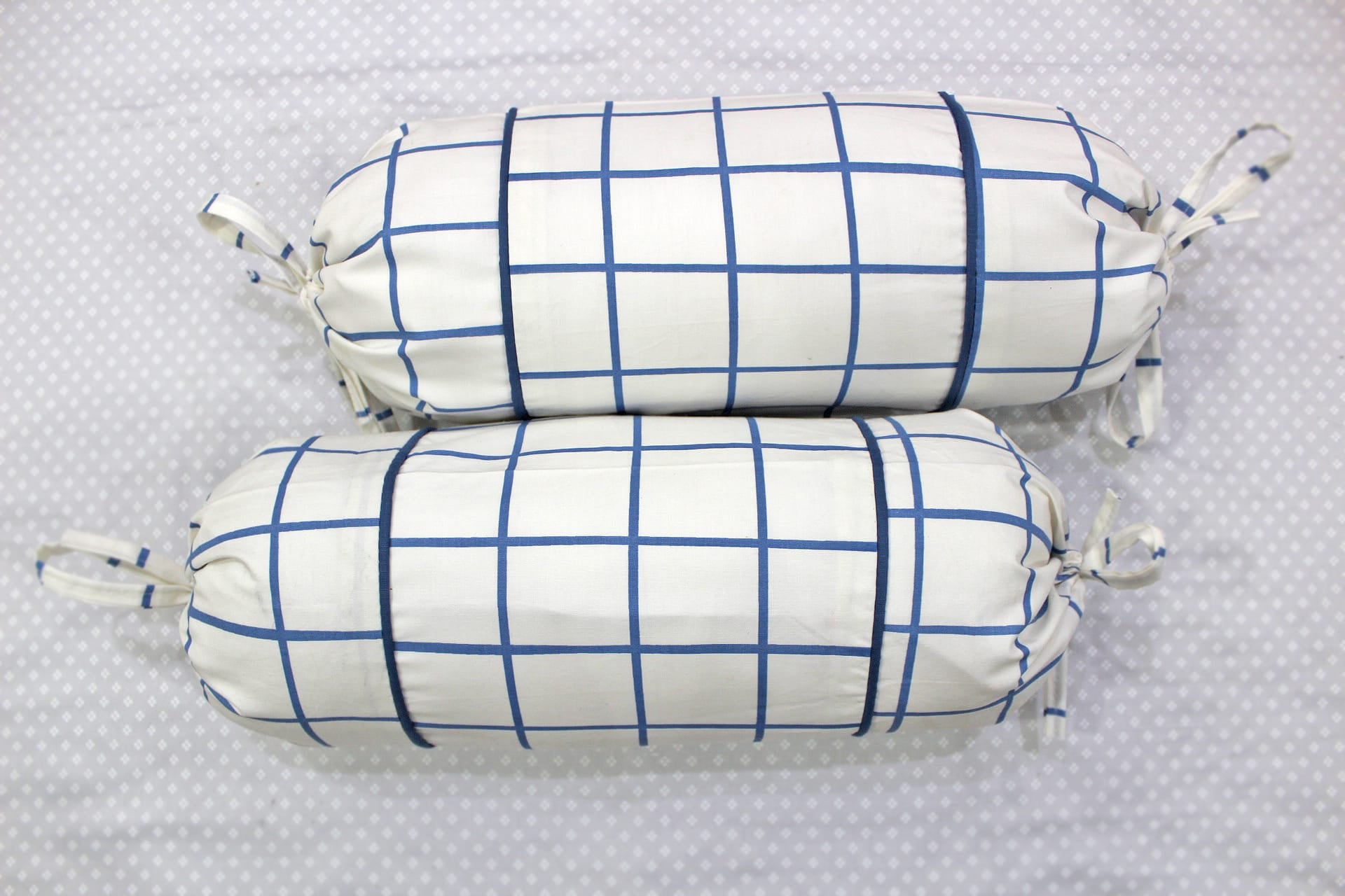 MELANGE 100% Cotton Baby Bolster Cover (with Bolster Insert), White