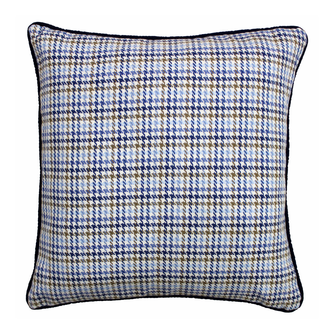 ALPHA Woven Cotton Check 2 Pcs Cushion Cover set - Blue