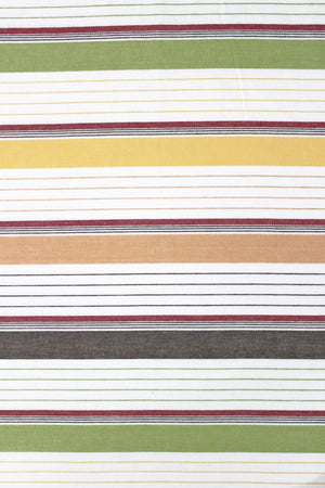 Soft Stripe Print Mercerised Woven Cotton Diwan Set(6 Pcs) online in India