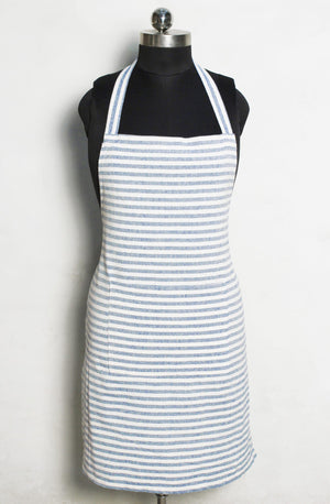 Alpha Blue Check Cotton Kitchen Apron(1 Pc) online in India