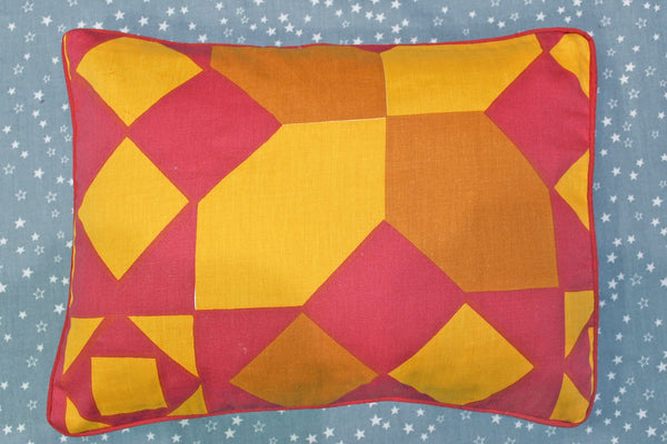 MELANGE 100% Cotton Baby Pillow Cover (with Pillow Insert), Red & Yellow