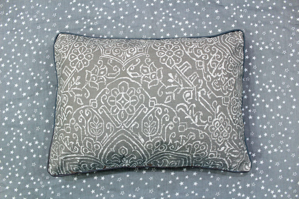 MELANGE 100% Cotton Baby Pillow Cover (with Pillow Insert), Grey