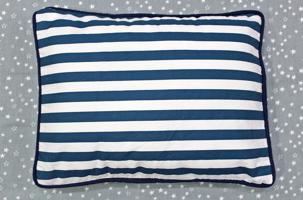 MELANGE 100% Cotton Baby Pillow Cover (with Pillow Insert), Navy Blue