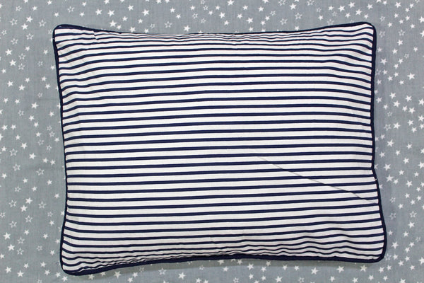 MELANGE 100% Cotton Baby Pillow Cover (with Pillow Insert), Blue