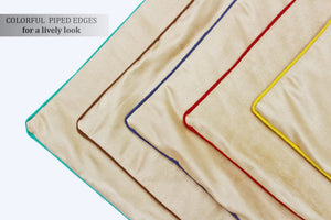 Soft Suede Velvet Cushion Cover Set in Beige online in India(5 Pcs)