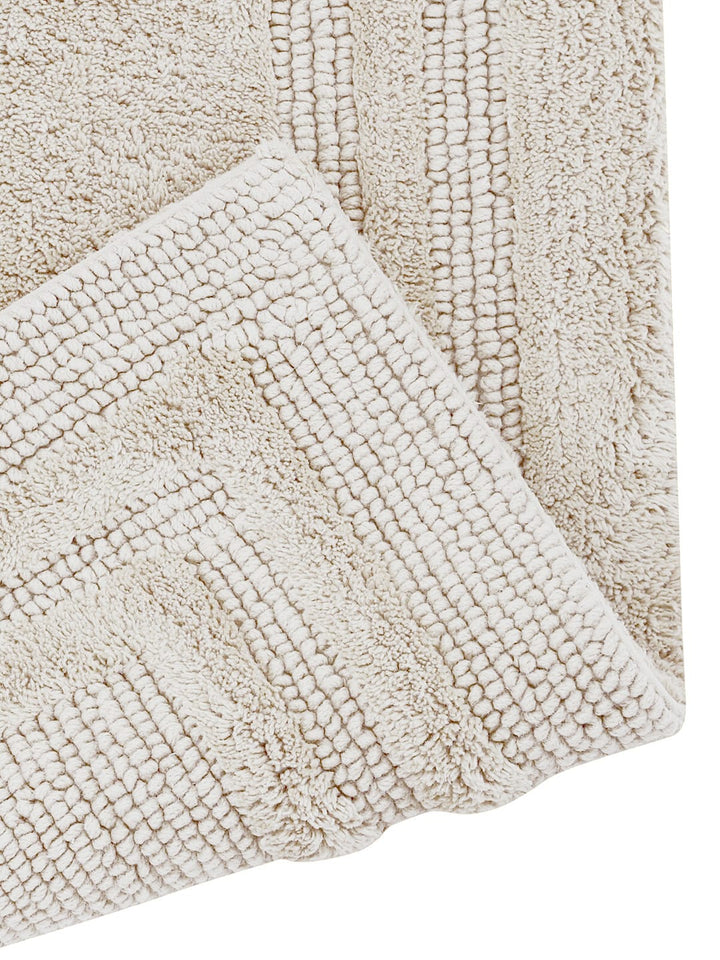 Non Slip Luxury Reversible Cotton Bathmat In Beige Online At Best Prices