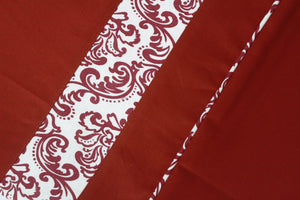 600 TC Luxurious Cotton Satin Bolster Cover Set in Rust-2Pcs