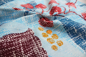 Designer Handloom Print Cotton Flare Diwan Set(6 Pcs) online in India