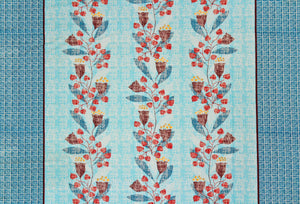 Designer Handloom Print Cotton Flare Diwan Set(6 Pcs) online in India