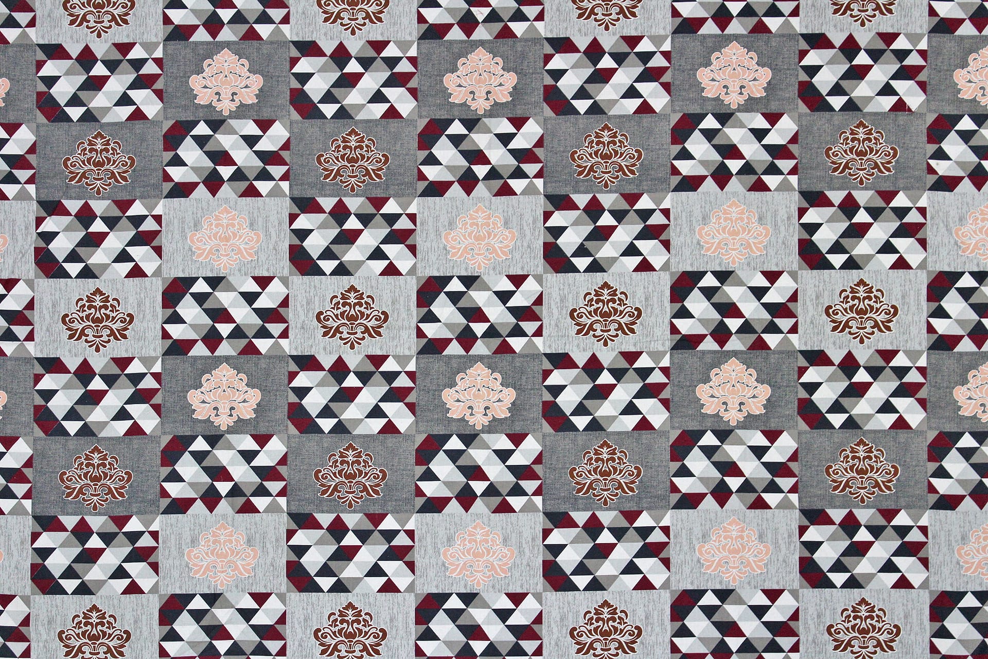 Printed Handloom Cotton Flare 6 Pcs Diwan Set