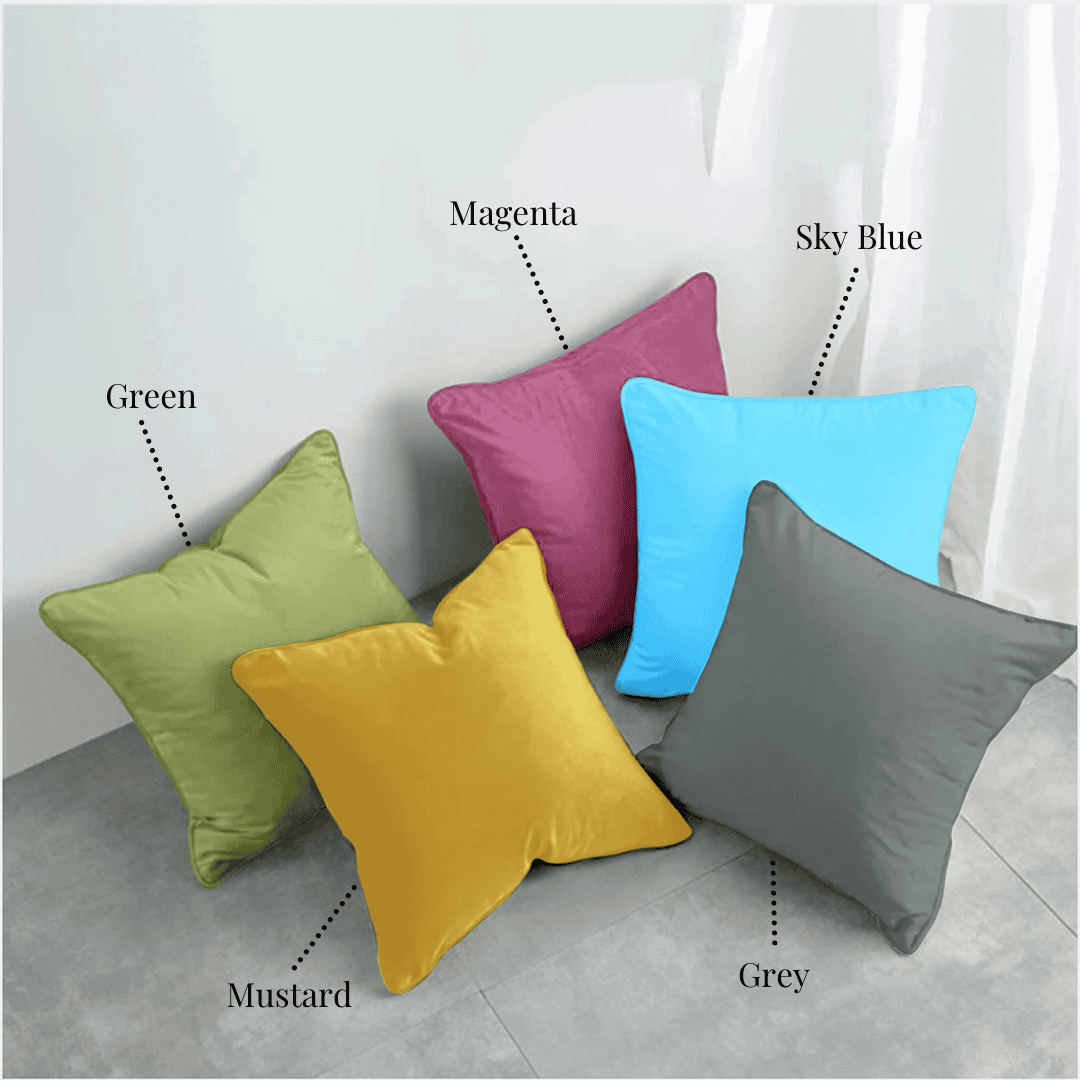 Cotton Decorative 5 Pcs Cushion Cover Set