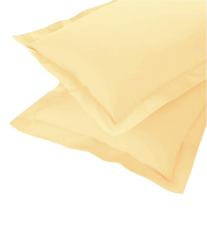 Soft 210 TC Plain Cotton Pillow Cover Set In Gold Online In India(2 Pcs)
