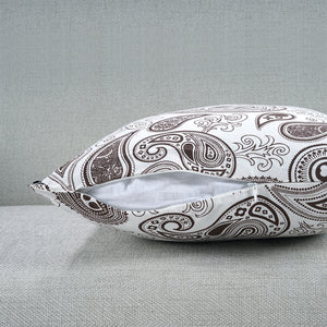 Soft Geometrical print Brown Cotton Cushion Cover Set online in India