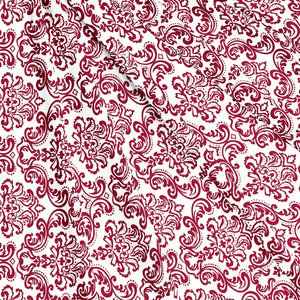 Soft Maroon 144 TC Damask Print Cotton Fabric(231 cms) online in India