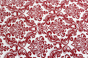 Soft Maroon 144 TC Damask Print Cotton Fabric(231 cms) online in India