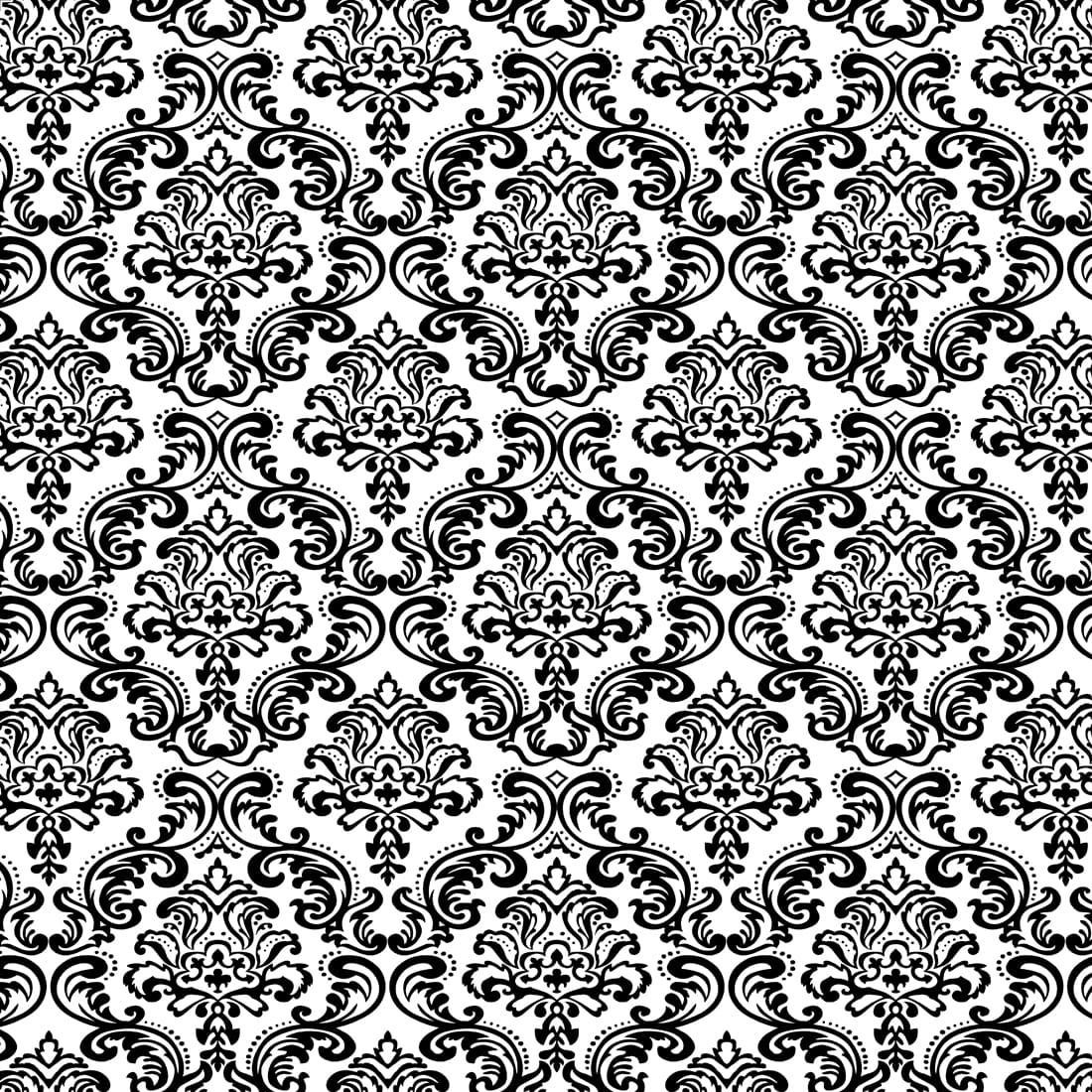 Soft Black Printed Damask Cotton Bolster Cover Set (2Pcs) Online In India