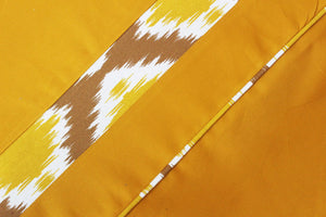 600 TC Luxurious Cotton Satin Bolster Cover Set in Mustard-2Pcs
