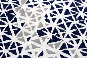Soft Blue 144 TC Geometrical Print Cotton Fabric(231 cms) online in India