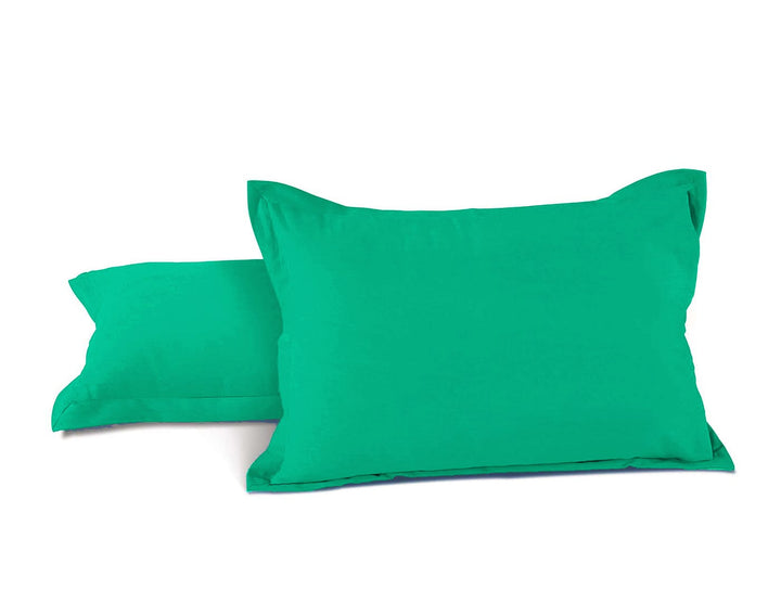Soft 210 TC Plain Cotton Pillow Cover Set In Aqua Green Online In India(2 Pcs)