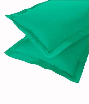 Soft 210 TC Plain Cotton Pillow Cover Set In Aqua Green Online In India(2 Pcs)