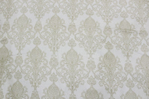 Soft Cotton Printed 250 TC Motif Fitted Bedsheet In Beige At Best Prices