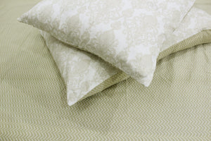 Soft Cotton Printed 250 TC Geometrical Fitted Bedsheet In Beige At Best Prices