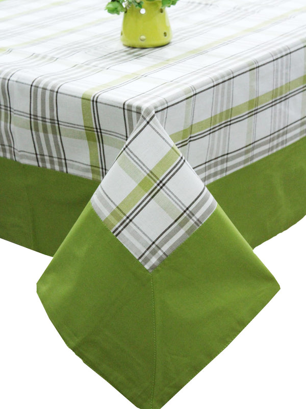 Alpha Green  Woven Cotton Check Table Cover(1 Pc) online in India