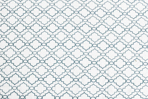 Soft Cotton Printed 300 TC Ikat Geometrical Satin Fitted Bedsheet In Blue At Best Prices