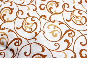 Soft Mustard 144 TC Floral Print Cotton Fabric(231 cms) online in India