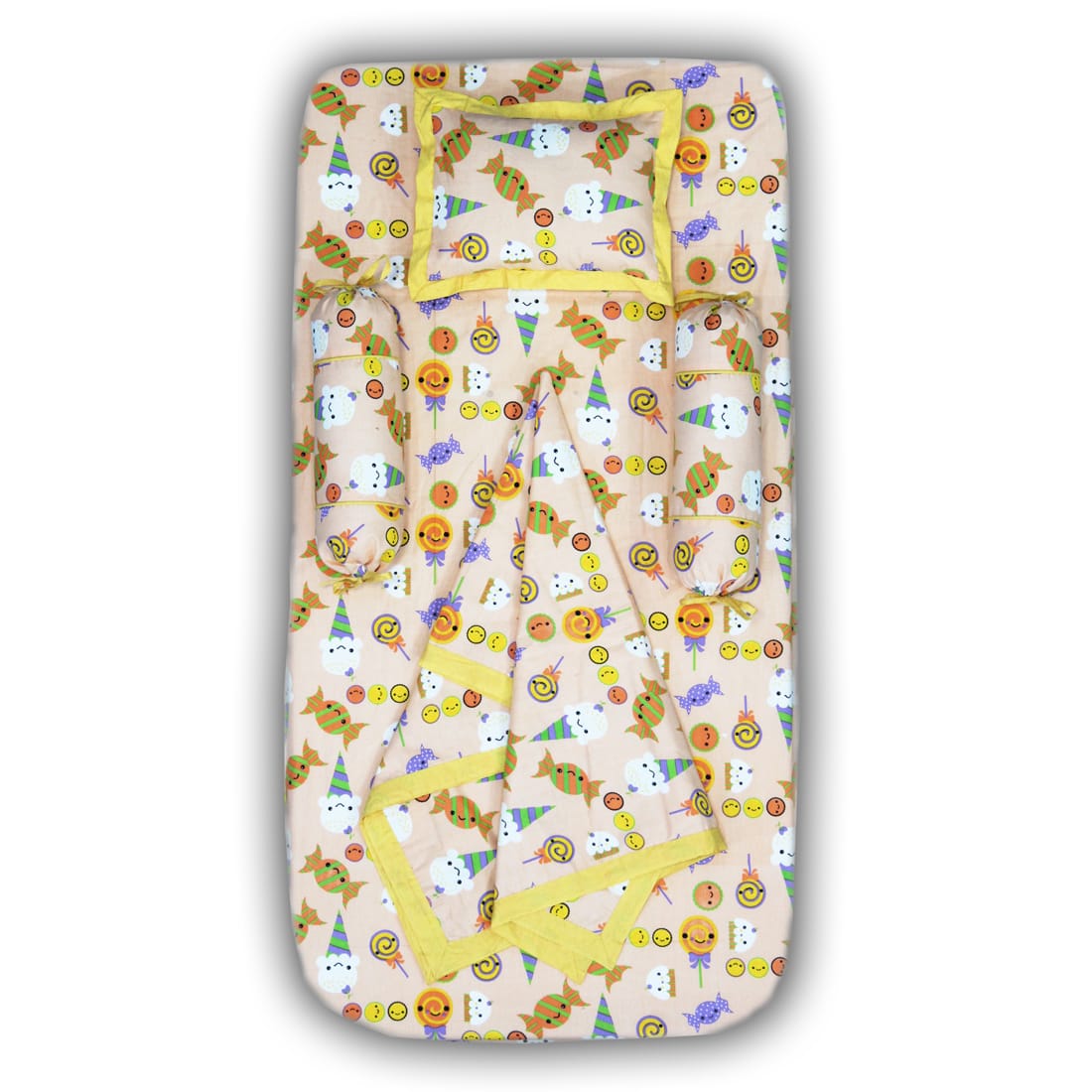 Soft cotton Baby Cot Bedsheet Set (5 Pcs) online In India