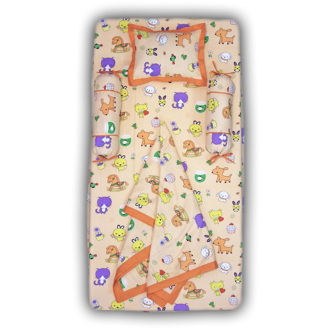 Soft cotton Baby Cot Bedsheet Set (5 Pcs) online In India