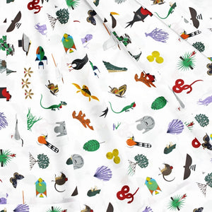 Soft Cotton Digital Print Single Fitted Bedsheet For Kids In Green