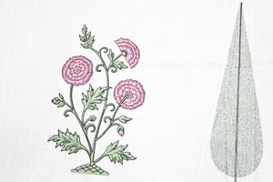 Soft cotton Floral print 250 TC fitted bedsheet in Magenta At Best Prices
