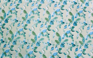 Soft Cotton Floral print 250 TC fitted bedsheet in Blue At Best Prices