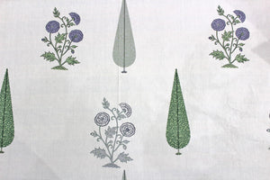 Soft cotton Floral print 250 TC fitted bedsheet in Purple At Online