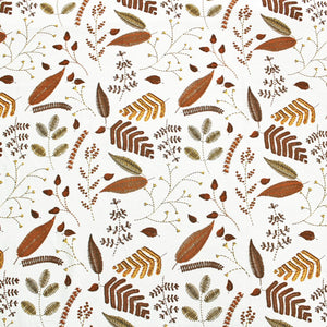 Soft Cotton Floral Print 250 TC Fitted Bedsheet In Brown Online In India
