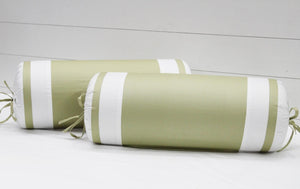 400 TC Luxurious Cotton Satin Bolster Cover Set in Light Green-2Pcs