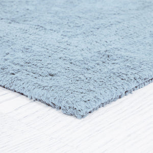 Non Slip Luxury Reversible Cotton Bathmat In Light Sky Online At Best Prices