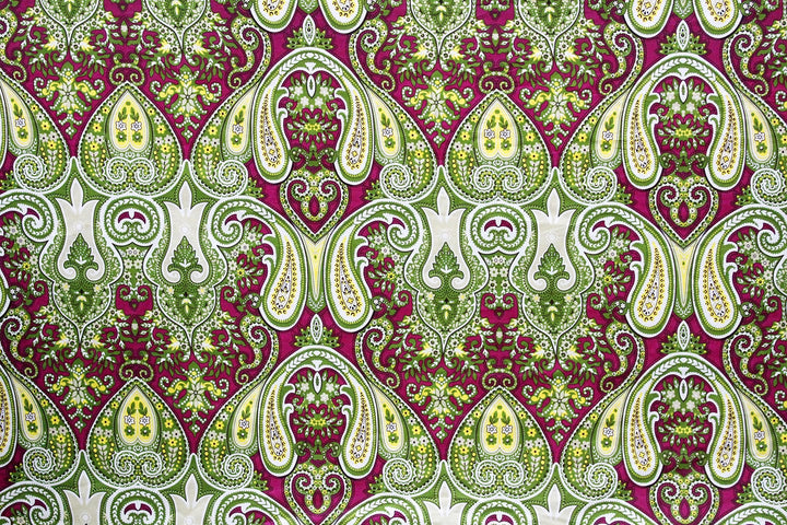 Designer Multicolor Cotton Print Paisley Pattern Diwan Set(6 Pcs) online in India