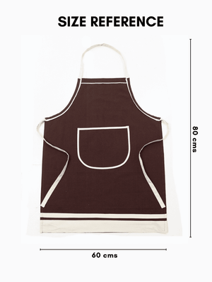Stylish Coffee Handwoven Cotton Kitchen Apron (1 Pc) Online In India