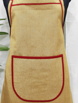 Stylish Mustard Handwoven Cotton Kitchen Apron (1 Pc) Online In India